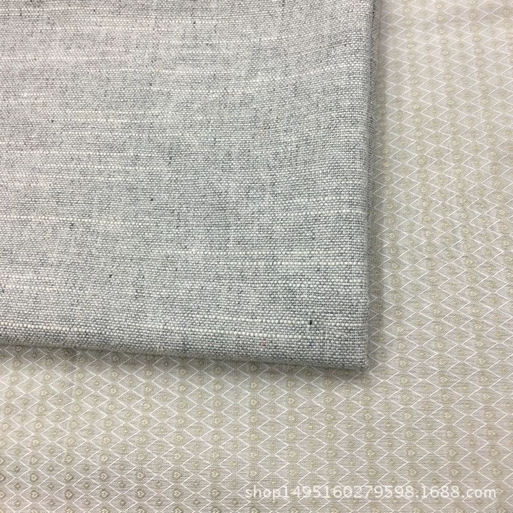 Spot supply of bamboo joint linen cotton DIY linen cotton and linen blended linen color woven multi-color home textile pastoral style
