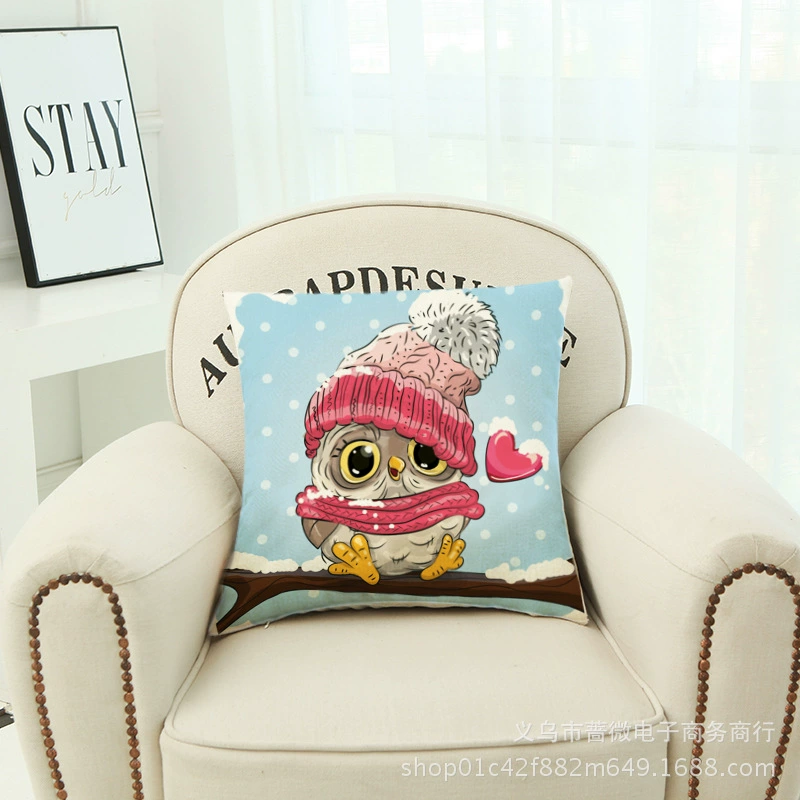 Cartoon summer pillow, fresh seat, sofa, pillowcase