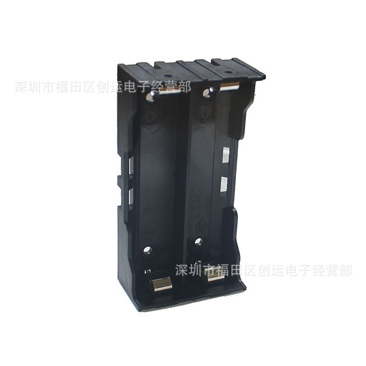 2节插针18650电池盒 锂电池座 DIY电池槽 可并可串 耐摔材质 