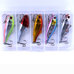 5 pack of 7CM-24G full-swim layer lure hard bait, lifelike fish bait, fishing gear factory wholesale