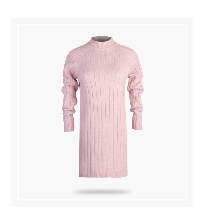 round neck mid-length half high neck loose pullover long-sleeved sweater wholesales nihaostyle clothing NSJR70380