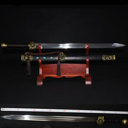 厂家直销龙泉刀剑 精炼八面花纹钢双龙越王剑宝剑汉剑硬剑 未开刃