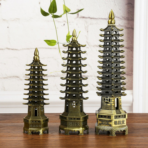 Alloy Wenchang Tower Ornaments 13th Floor 9th Floor Desk Decorations Student Creative Gifts for Classmates at Christmas