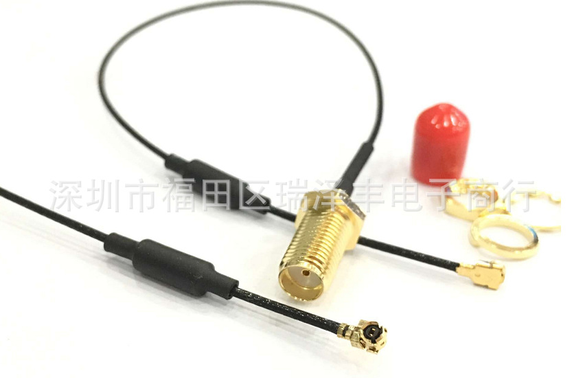 供应射频线SMA/IPEX-1.13带磁环抗干扰同轴转接线 长度可定