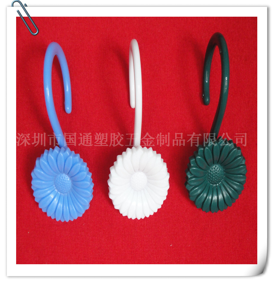 厂家直销浴帘挂钩 弧型钩 蝴蝶挂钩 墙壁挂钩全新材料