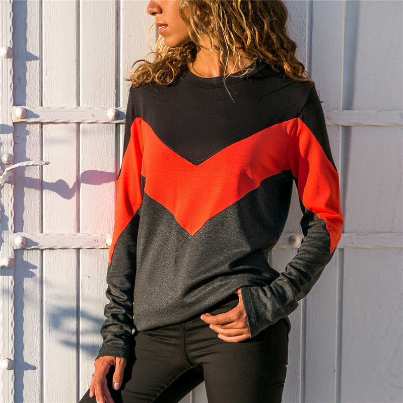 Color Block Long Sleeve T-Shirt