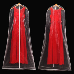 1.8-meter Double-Sided Transparent Glass Yarn Large Trailing Wedding Dress Dustproof Bag | Extended, Wider, and Larger Wedding Dress Cover with Dust Protection