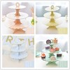 White card paper paper cake shelf border birthday party dessert dessert dessert decorative three -layer snack single -layer cake support