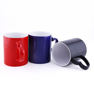 Sublimation Cup wholesale White Cup mark Coating Cup image diy Like India heart-shaped lovers Chameleon cup Matte