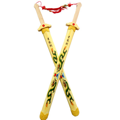 景区印龙字样木质青龙剑地摊庙会热卖青龙宝剑 刀剑义乌批发