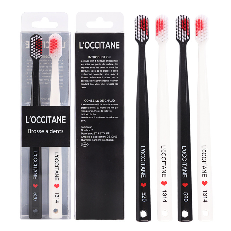 2 Small head lovers toothbrush Soft fur Adult section household clean Bacteriostasis lovely Superfine Soft case Hemorrhage