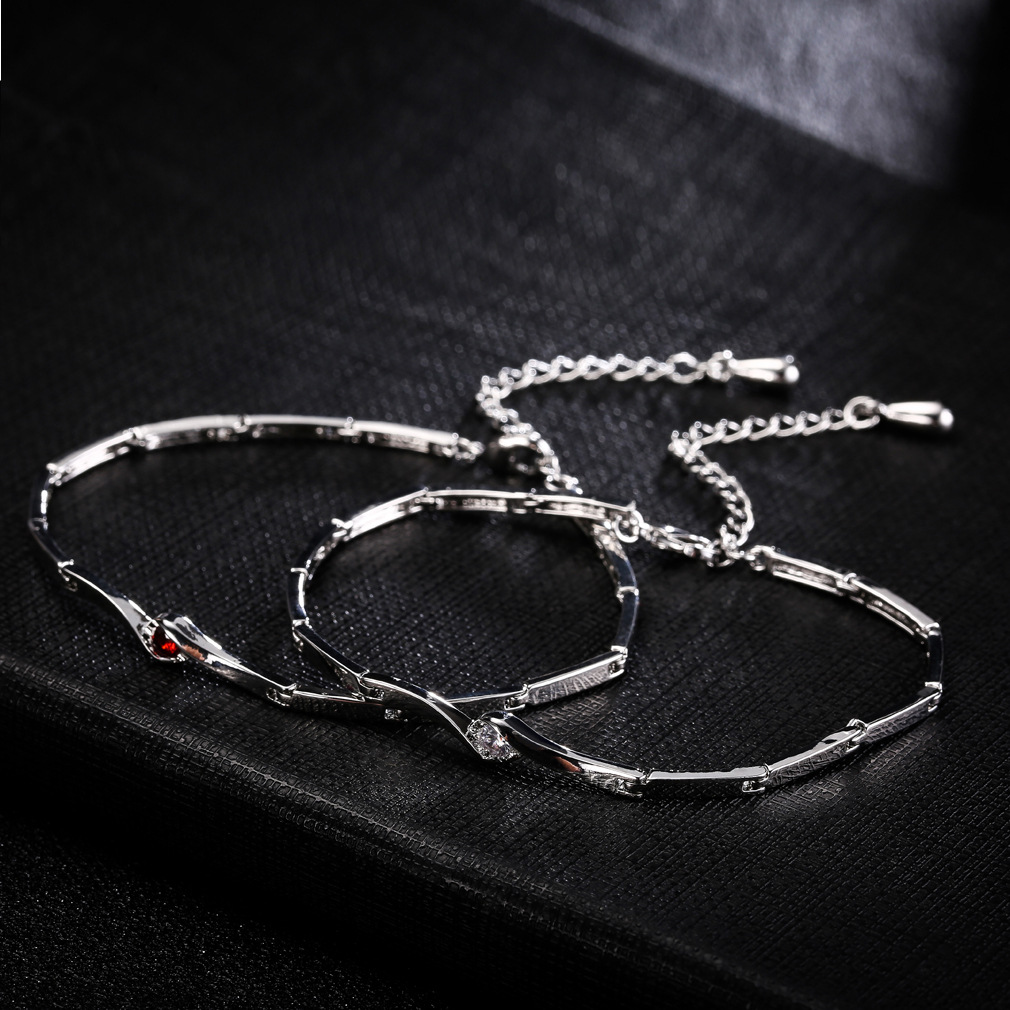 Universal brand copper ankle bracelet with zircon