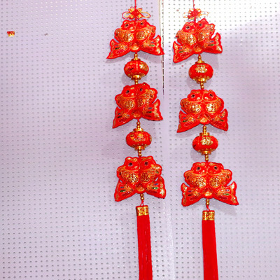 新年双鱼灯笼串年货挂件春节年货挂件过年新春装饰用品礼品