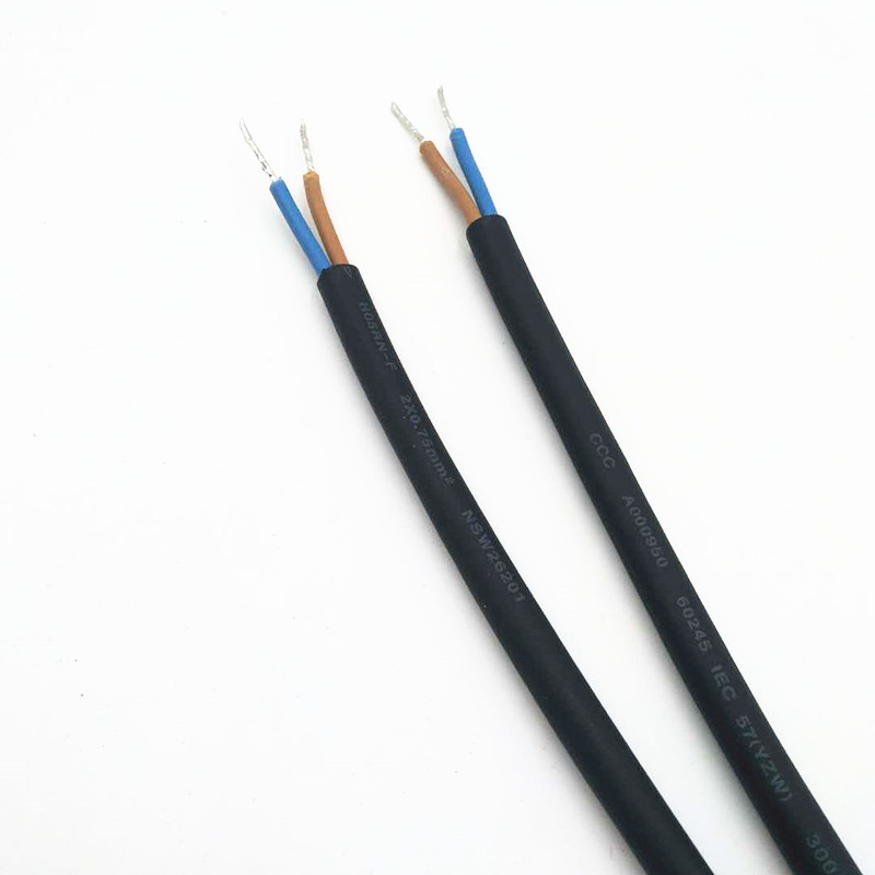 厂家直销VDE认证2*0.75护套线户外防水两心橡胶电源线批发价直销