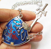 塞尔达传说项链挂件动漫卡通周边游戏饰品盾牌宝剑饰品速卖通道具