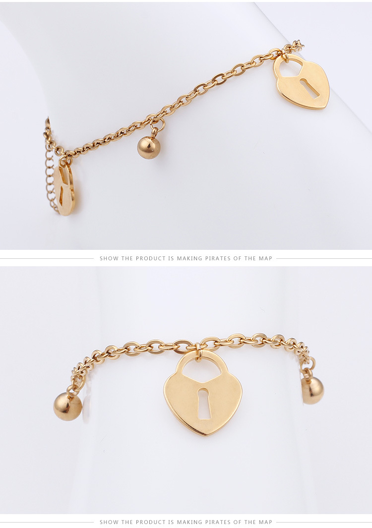 fashion simple wild stainless steel plating 18K real gold anklet