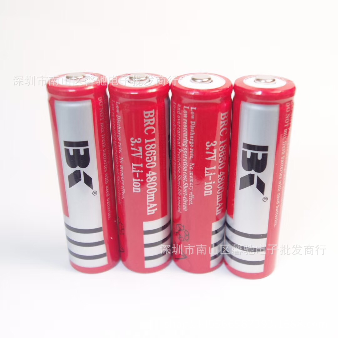 强光手电筒 18650锂电池123A 16340 14500 18500 26650锂电池3.7V