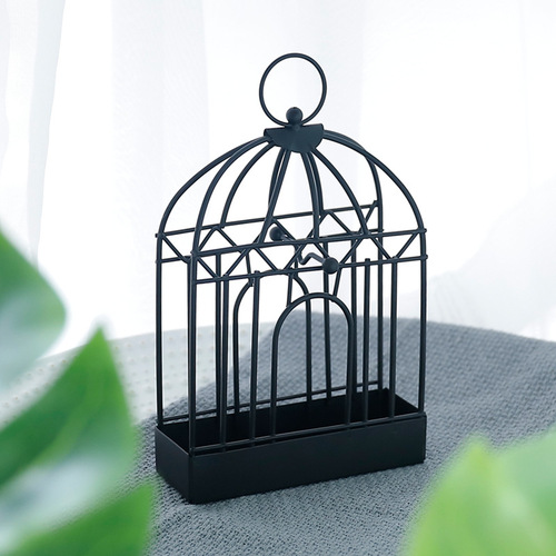 Manufacturer wholesale European birdcage mosquito coil rack with handle mosquito coil box tray home living room bedroom decoration metal ornaments