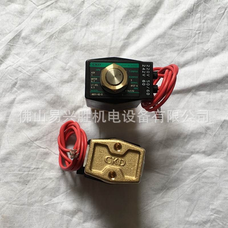 日本CKD截止电磁阀AB31-02-3-C-AC220V 直动式2通电磁阀
