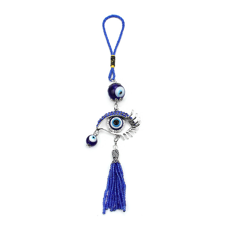 Alloy Material Vintage Style Eye Alloy Inlay Rhinestones Unisex Keychain 1 Piece