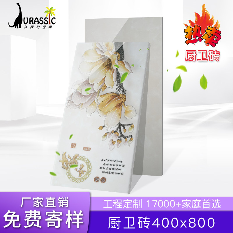 300*600防水瓷片内墙厨房卫生间瓷砖 配套花片磁片小地砖厨卫砖|ms