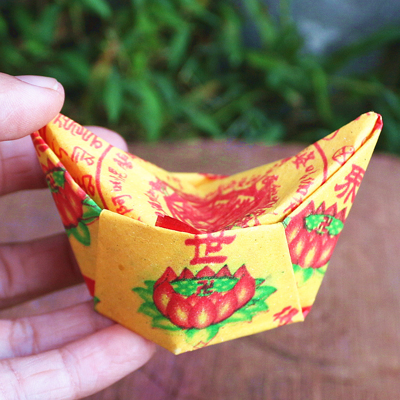找像荷花式的元宝,荷花锭元宝,元宝纸叠莲花_大山谷图库