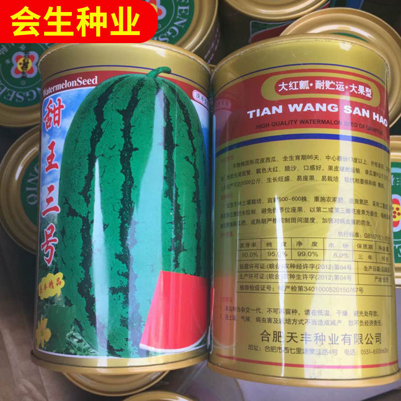 批发西瓜种子 甜王三号 果大红瓤耐储运皮薄沙脆口感好产量高|ru