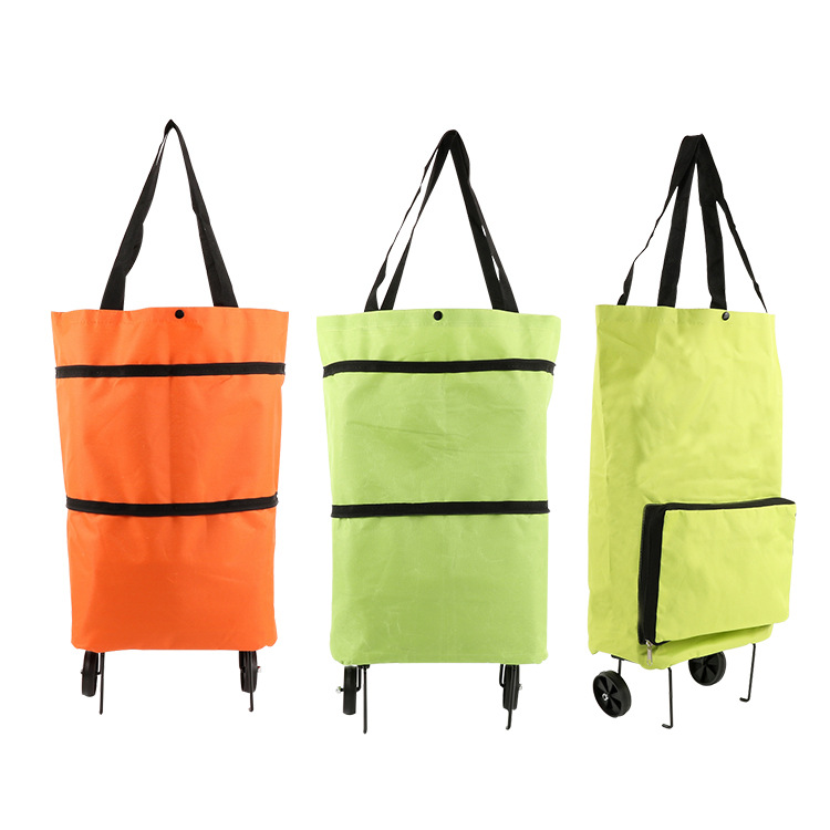 Manufacturer wholesale foldable portable wheeled cart home shopping market vegetable cart wholesale in stock