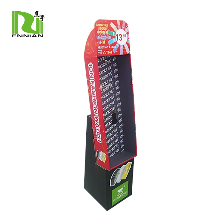 超市纸货架 玩具电子产品纸展示架 瓦楞纸板  挂钩陈列纸货架