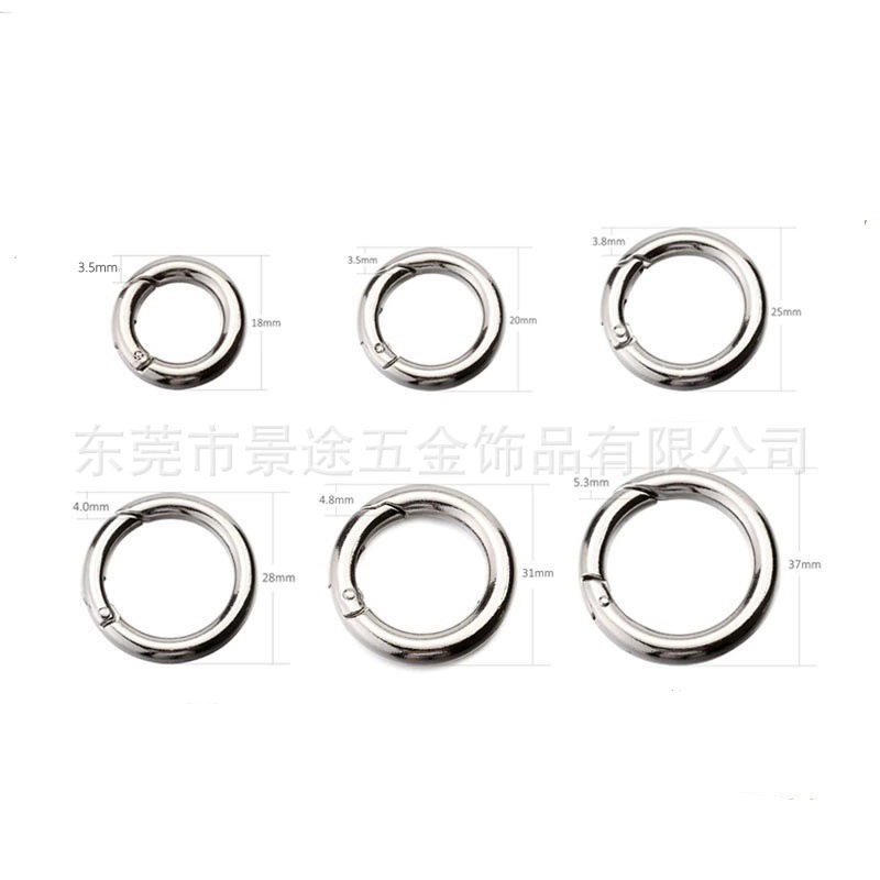 Factory direct supply zinc alloy activity ring handbag accessories spring ring zinc alloy key ring