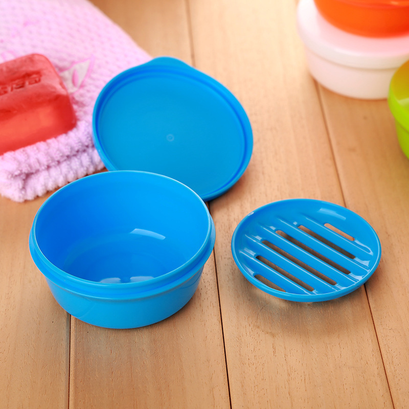 厂家直销塑料香皂盒 带盖防漏水肥皂盒 创意旅行日本