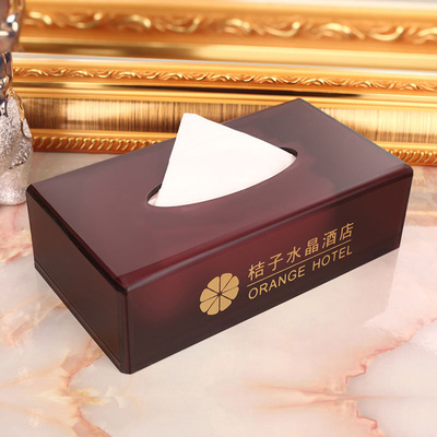 Acrylic Tissue box Napkin box Transparent tissue boxes organic glass Napkin box Paper pumping box Plastic hotel Supplies