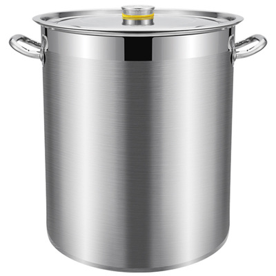 源头厂家304不锈钢桶带盖商用汤桶圆桶水桶卤桶油桶米桶汤锅|ru