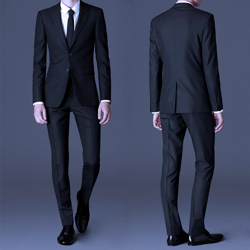 Autumn and Winter Men's Suit Dark Gray Business Wear Business Work Clothes Three-piece Set Best Man and Groom Wedding Dress