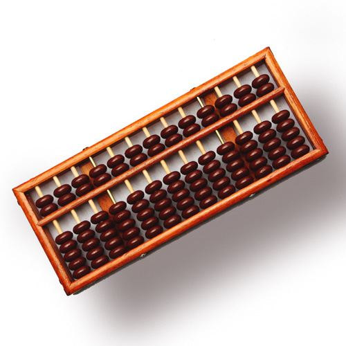 Special Children's Abacus for Primary School Students, 13-rod Wooden 7-bead Abacus, Old Style