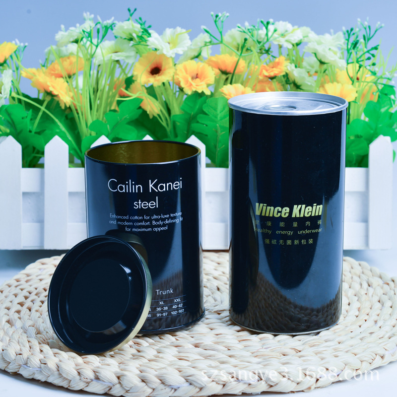 （1500罐低起印）内裤卫裤扣盖罐子可多次使用 圆形袜子毛巾罐