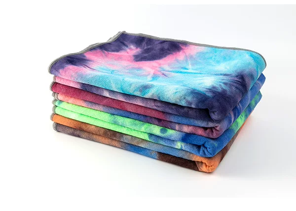 Tie-dyed Yoga Covering Towel New Yoga Supplies Sports Fitness Yoga Mat Silicone Yoga Covering Towel Cloth Wholesale
