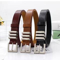 Women's Hong Kong style street fashion pin buckle two-piece belt student versatile fashion decorative jeans belt one piece drop shipping
