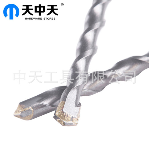 Tianzhongtian square handle electric hammer quarrying through wall cement drill bit concrete wall drill bit square handle four-pit impact drill bit