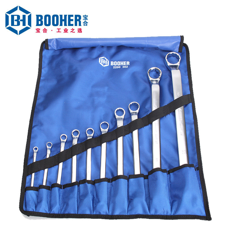 Booher宝合套装工具 10件全抛光双梅花扳手组套 BH2200302