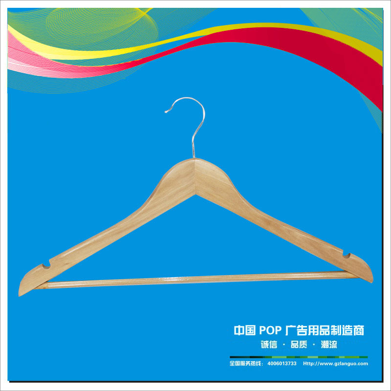 Wholesale Wooden Hangers for Adult Men's Suits, Solid Wood Natural Color Clothing Store Display Racks, Vertical Style