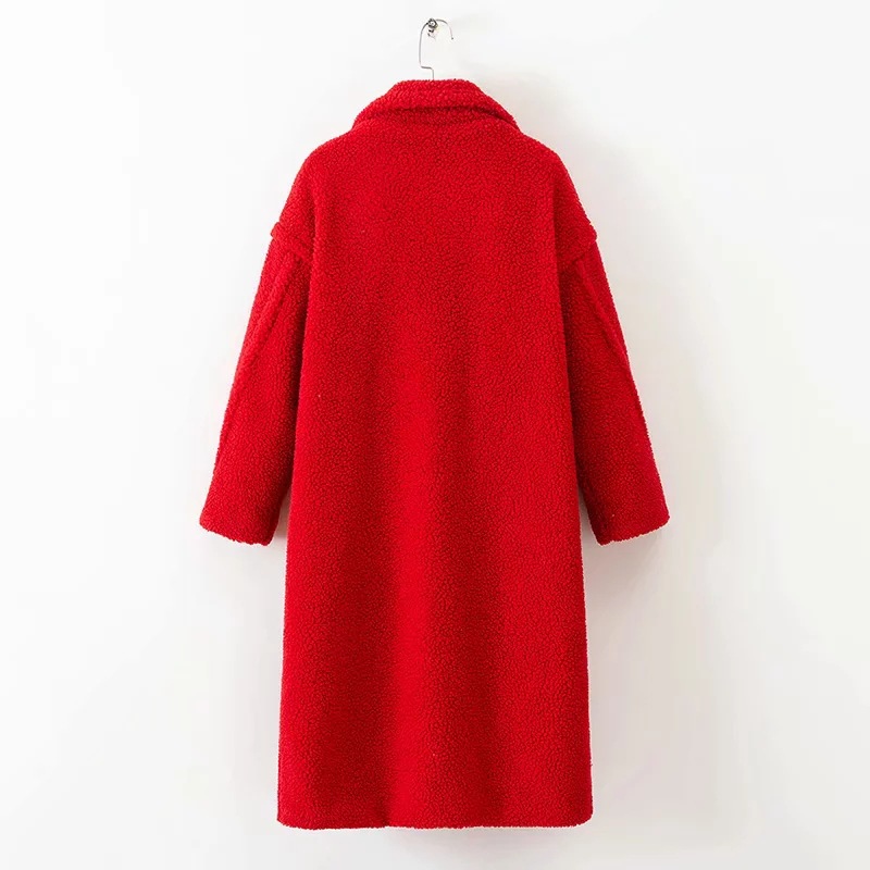 loose lapel lamb wool coat  NSAC22720