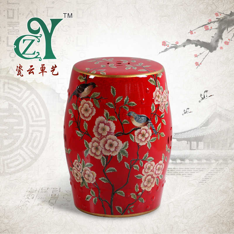 Drum stool wholesale Chinese style bedroom a living room Study ceramics Drum stool Shoe changing stool Dressing stool Ceramic crafts On behalf of