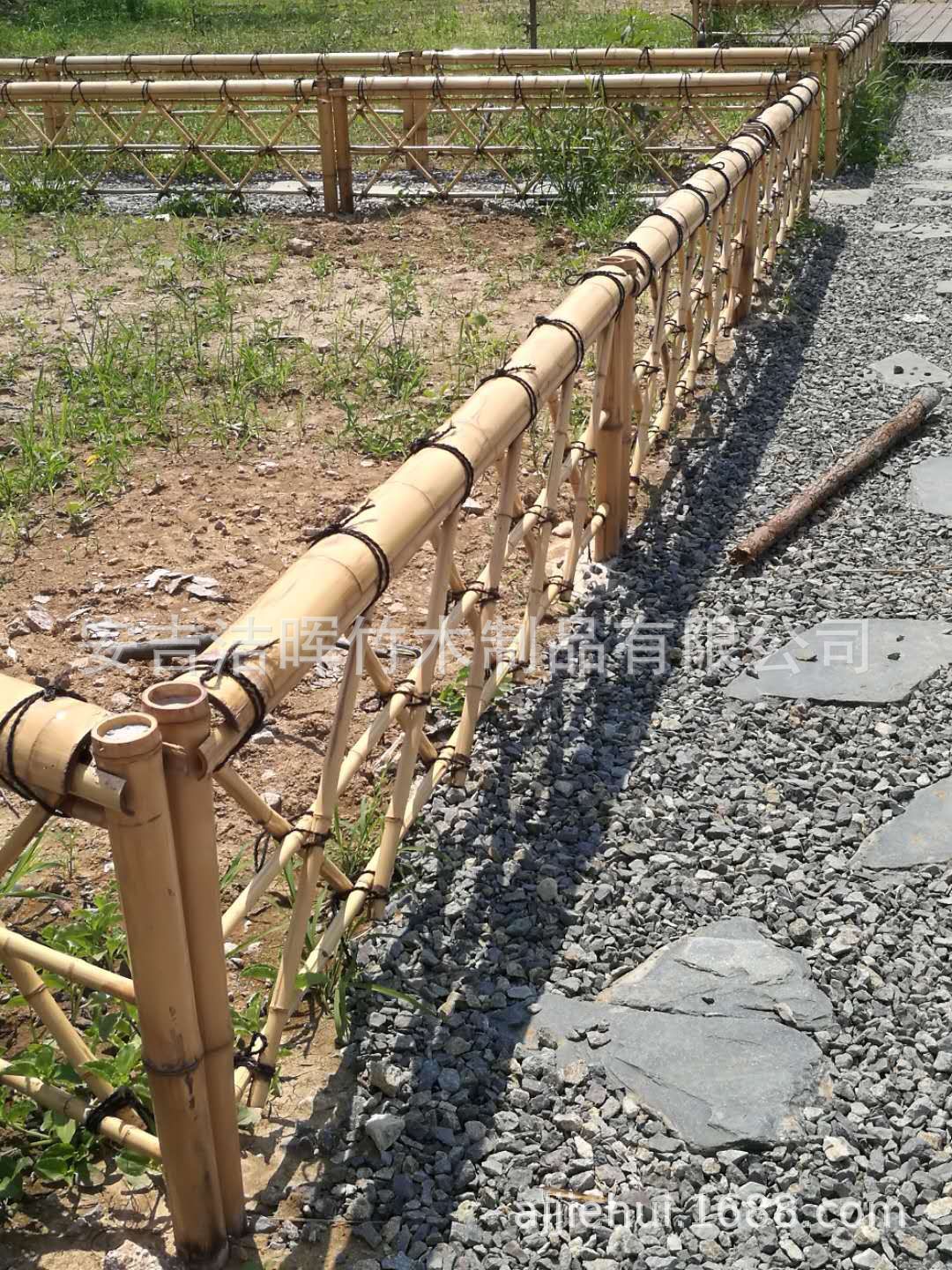 户外竹网格栅栏 花园装饰围栏菜园田园护栏乡村竹篱笆 室内景观|ms