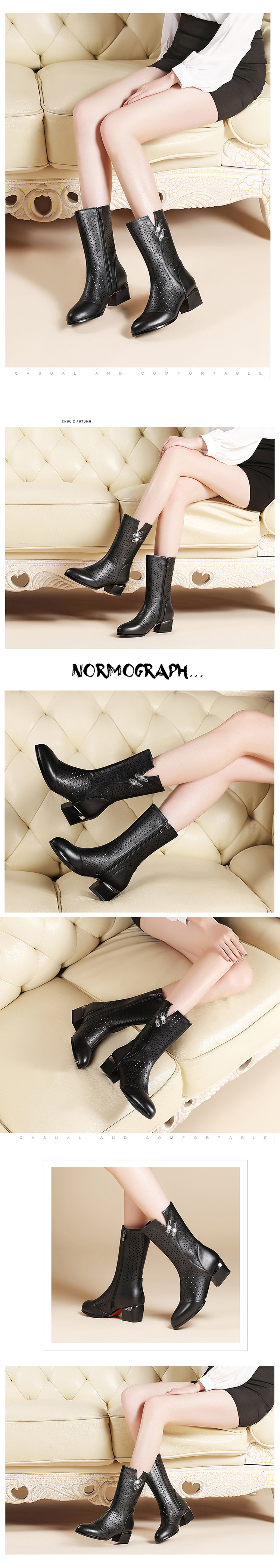 Bottes femme en En cuir - Ref 3355266 Image 13