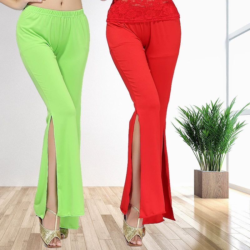 Штаны Square Dance Split Брюки для танцевальной практики Брюки для трубы Одежда для модальной практики Брюки для танца живота