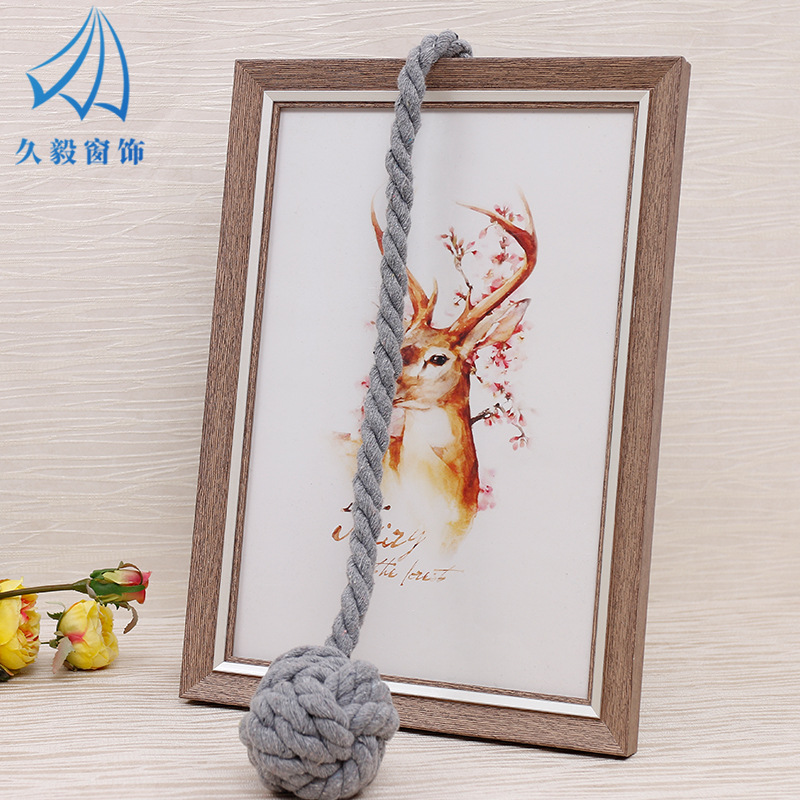 久毅窗饰 棉球单球绑带  简约百搭挂球绑带绑绳 厂家现货直销