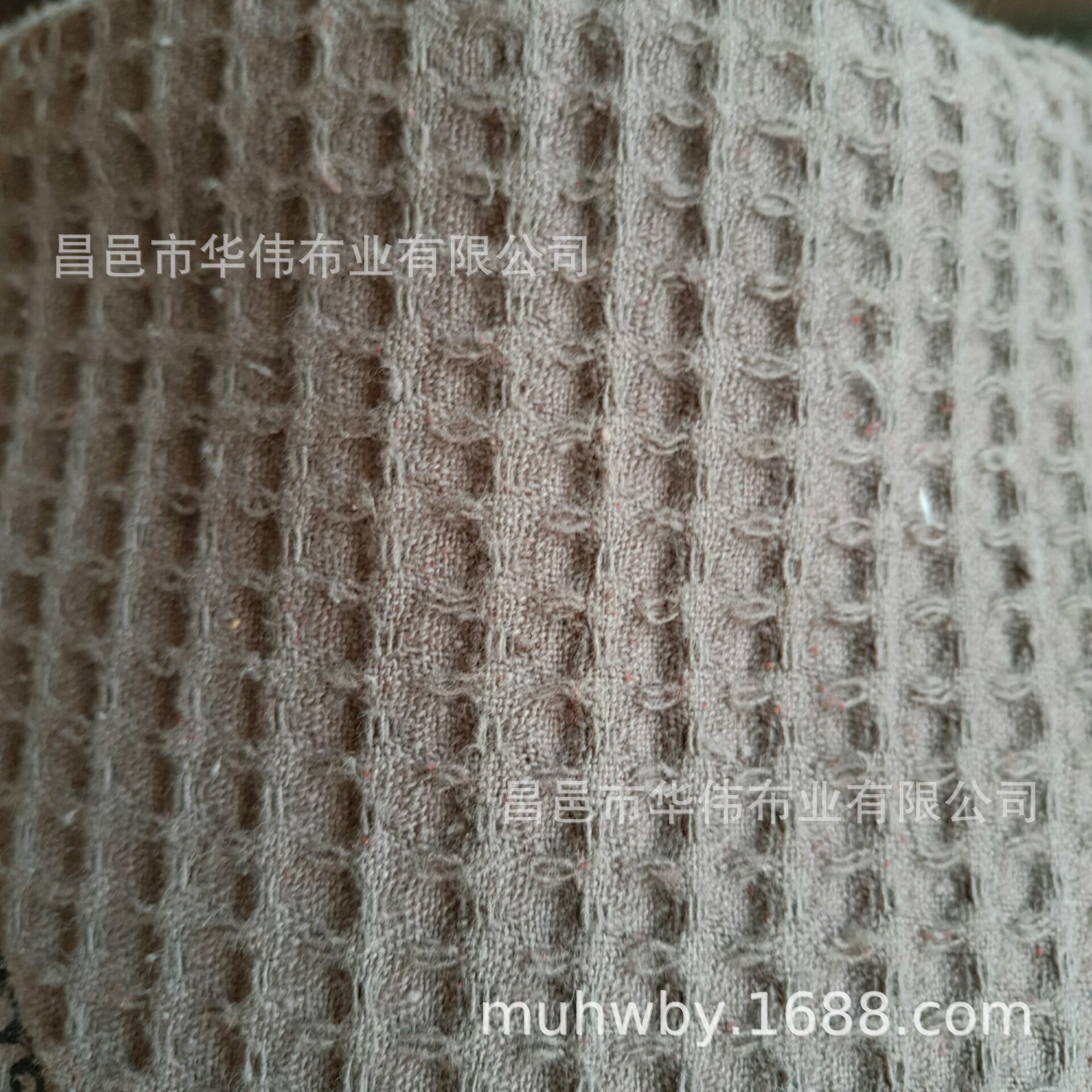 蜂巢布梭织涤棉 拖鞋用华夫格  拖鞋 化妆包面料
