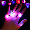 Cartoon children's ring from soft rubber, flashing toy