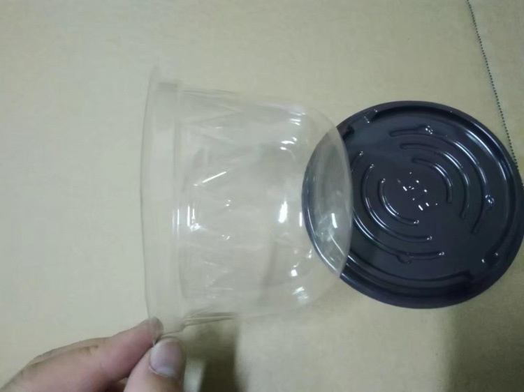 圆形塑料蛋糕盒小号圆形乳酪盒布丁蛋糕盒F057内径9CM高8CM